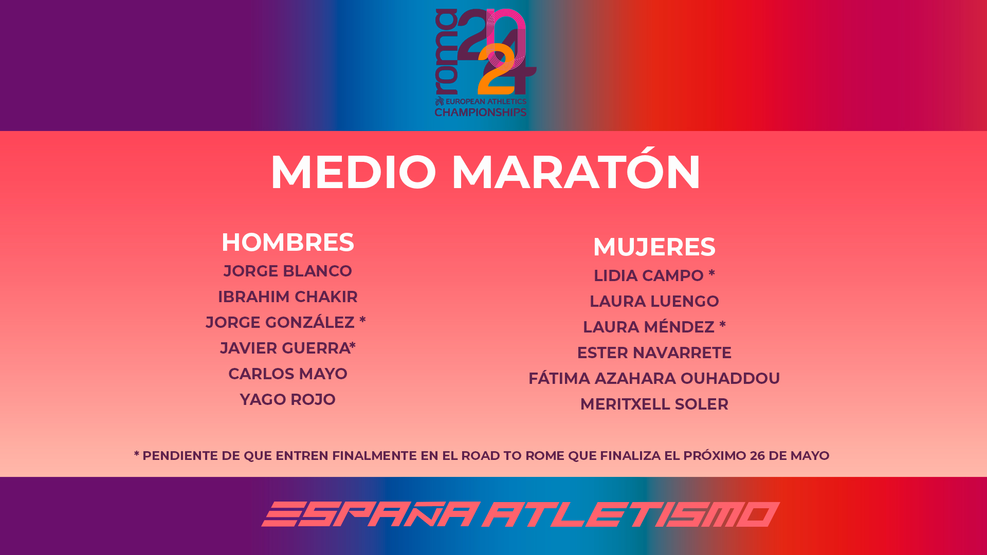 España Atletismo medio maratón Roma