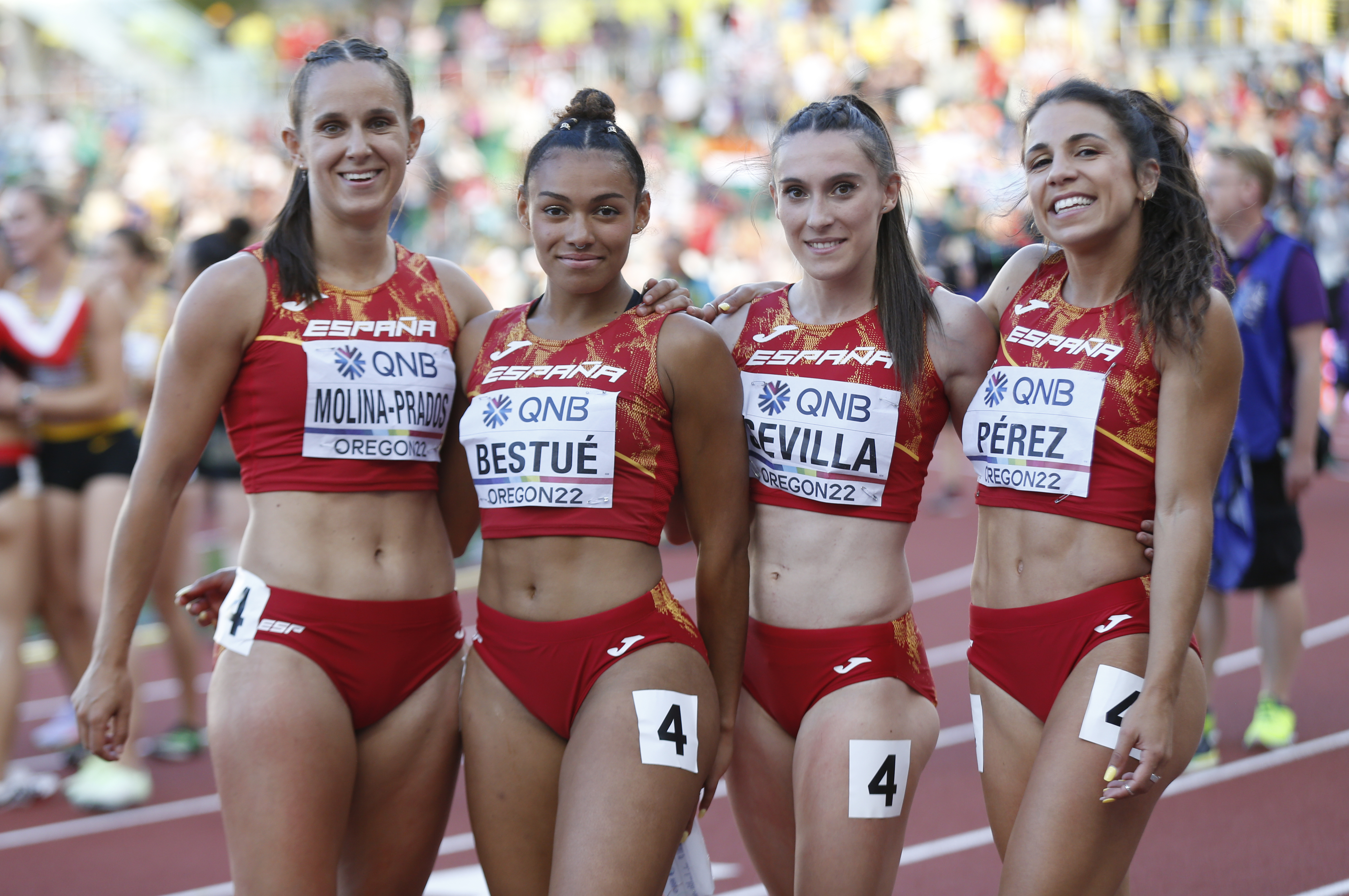 Relevo femenino EspañaAtletismo 4x100m
