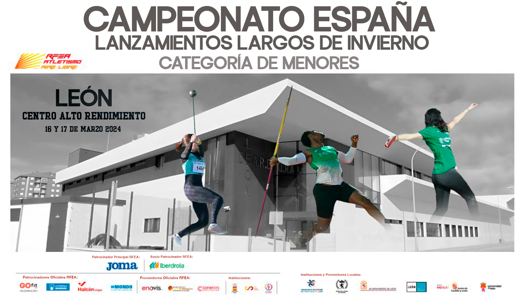 cartel Cto. ESP lanzamientos Largos Menores León