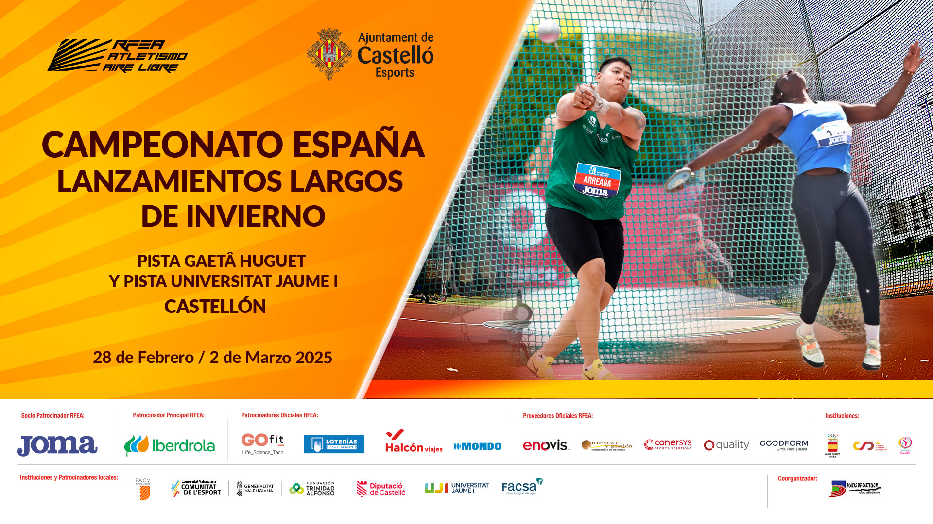 Cartel Campeonato España lanzamientos largos