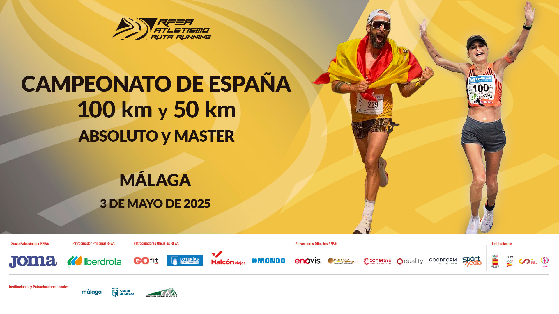 cartel Cto. ESP 50 km y 100 km Málaga