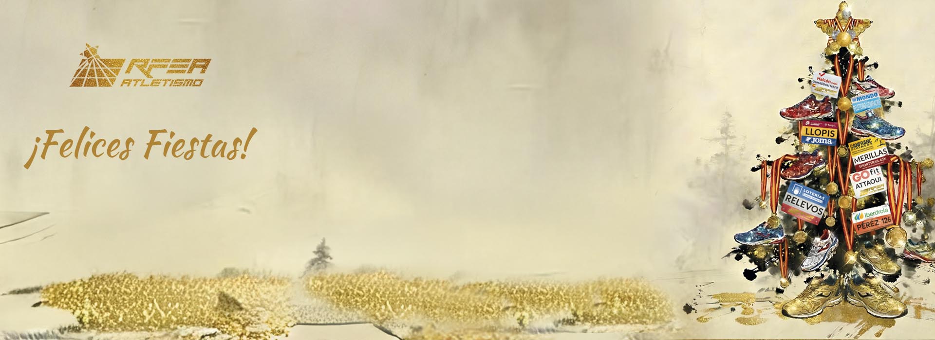 Feliz Navidad 2025 RFEA logo izquierda