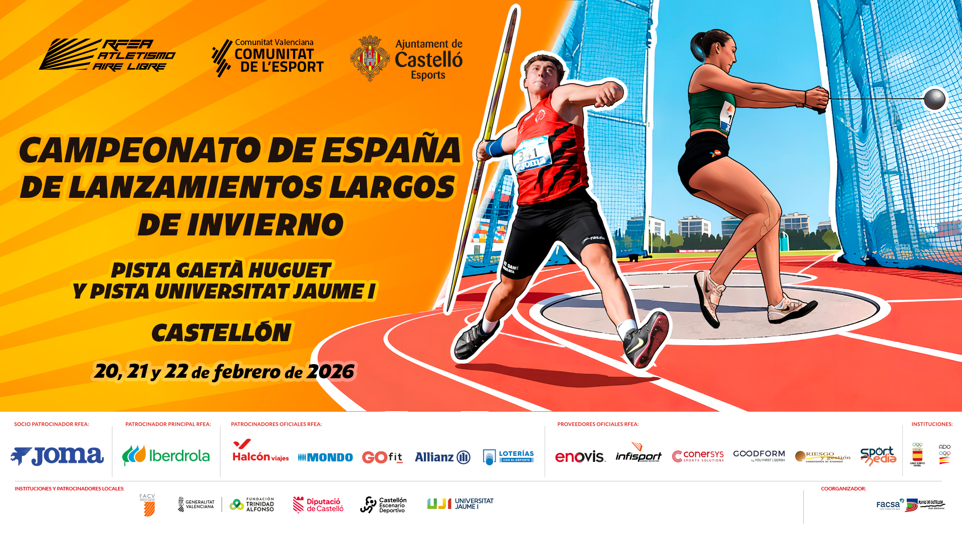 cartel Cto. ESP Lanzamientos Largos Castellon 2026