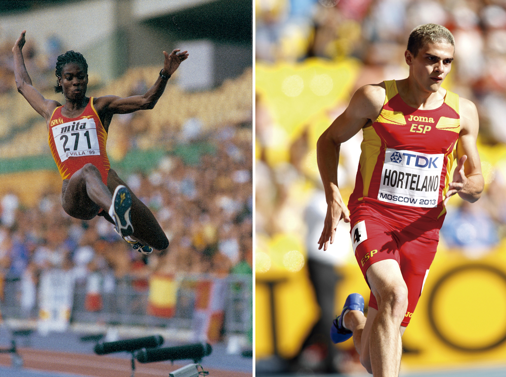 Niurka Montalvo en 1999 y Bruno Hortelano en 2013