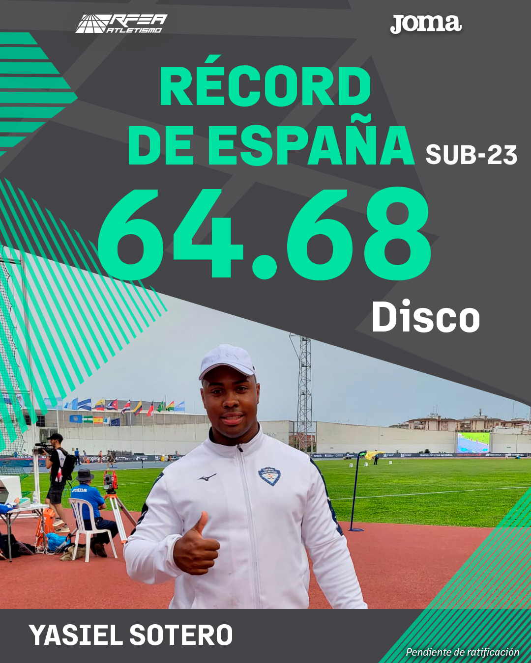 Yasiel Sotero 64,68m R.ESP sub23 disco