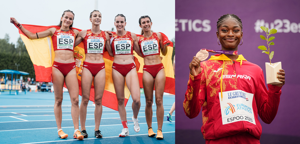 4x400m MUJ y Ebosele, bronces sub23