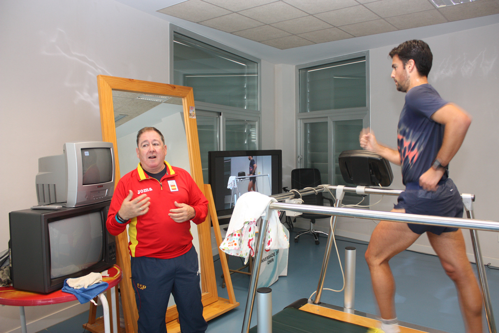Carrillo entrenando en Cieza con Miguel Ángel López