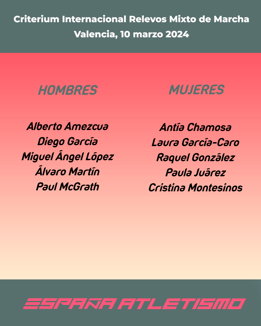 Cartela Marcha Valencia