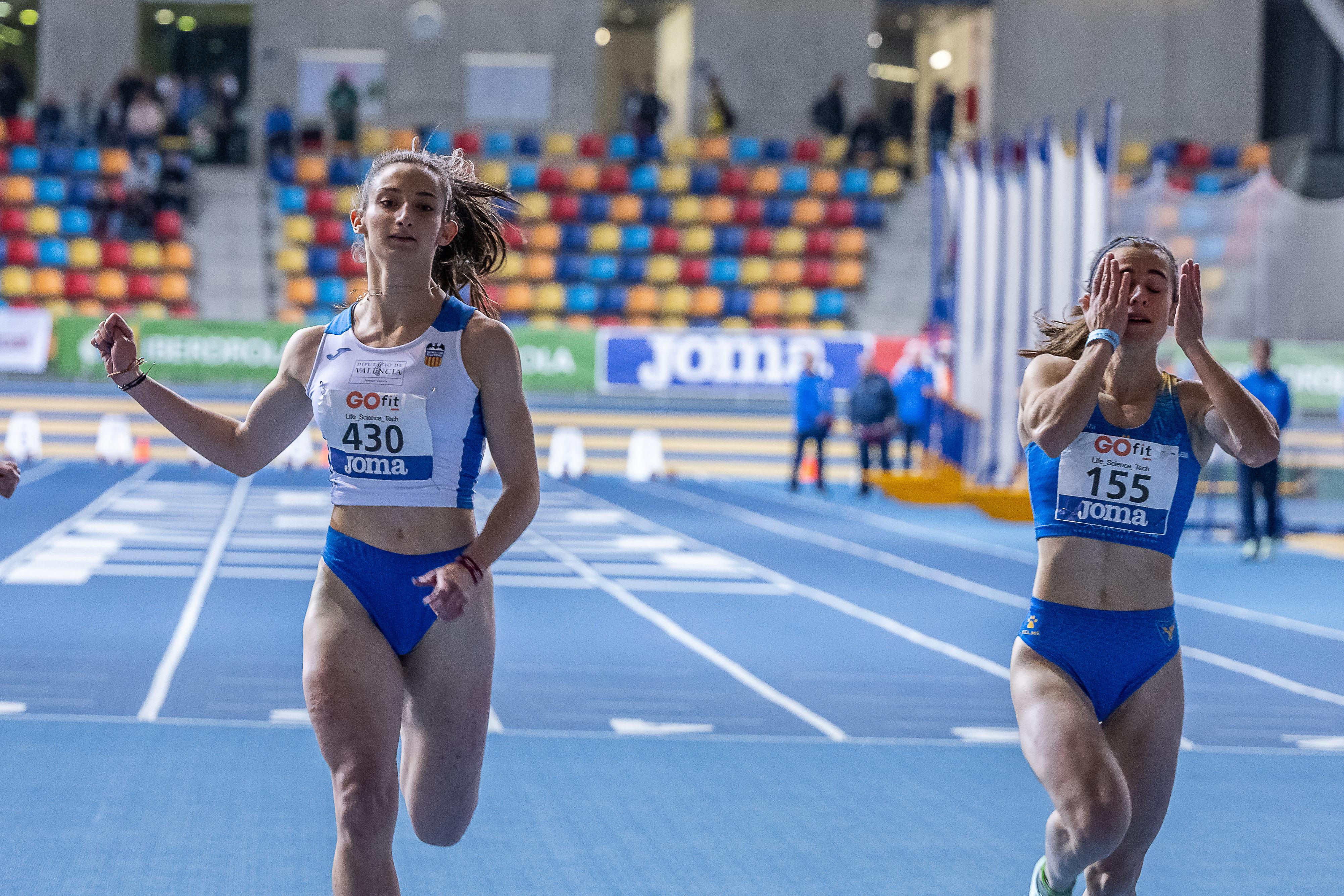 Llegada del 60m femenino