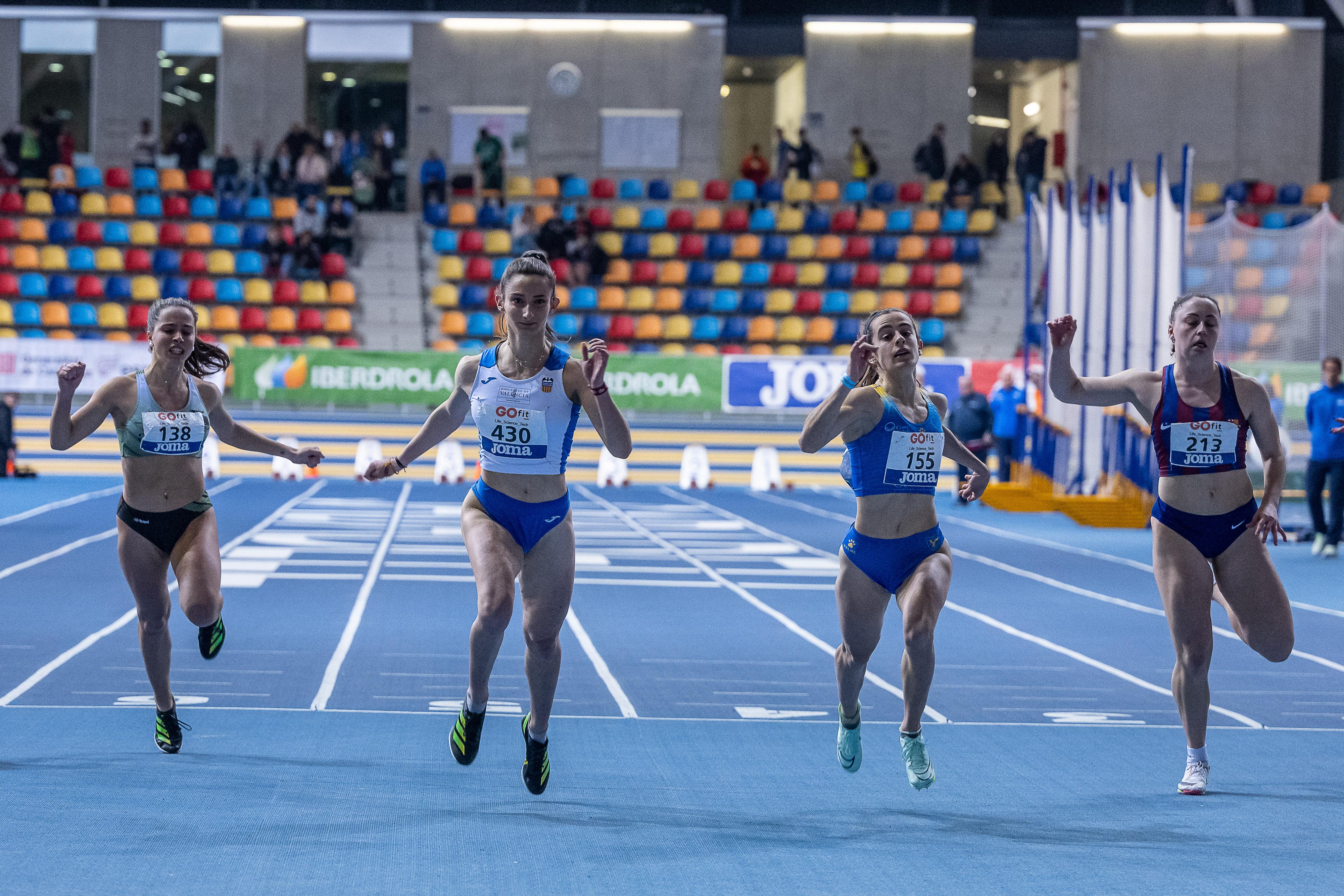 Llegada del 60m femenino