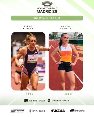 Klaver y Paula Sevilla, duelo por todo lo alto en el 400 de Madrid 